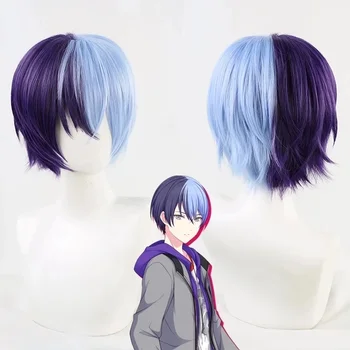 Новое аниме, смешанное сине-фиолетовое Aoyagi Toya Project SEKAI, КРАСОЧНЫЙ сценический Парик для косплея, Термостойкие волосы, Синтетические Парики