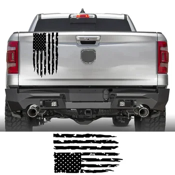 Наклейка на автомобиль, наклейка с американским флагом, пикап