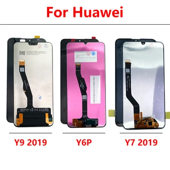 5 Шт. для Huawei Y6P Y7 Y9 2019 Замена ЖК-дисплея с сенсорным экраном и цифровым преобразователем в сборе