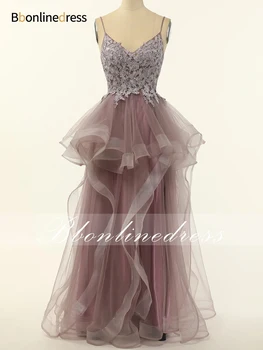 Bbonlinedress С аппликацией, платья для выпускного вечера для женщин 2023, длинное вечернее платье на бретельках с V-образным вырезом, сексуальное вечернее платье с кристаллами