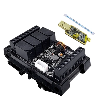 1 Комплект Модуль ПЛК Модуль Задержки FX1N-10MR Промышленная Плата Управления ПЛК + Корпус + USB TTL Кабель Программируемый Аналоговый Вход/Выход