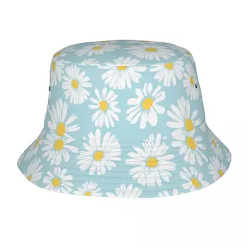 Повседневная панама с цветком маргаритки, женские складные шляпы для рыбалки, весенние головные уборы для пикника
