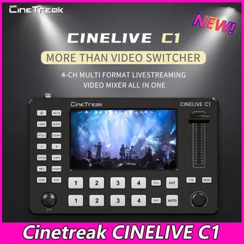 Cinetreak CINELIVE C1 5-дюймовый 4-Канальный Видеомикшер Full HD Экран Микшер Видео В реальном Времени PTZ Управление Камерой Запись Потоковая Передача Новый