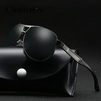 Пилотные Поляризованные Мужские солнцезащитные очки Бренд-дизайнер Солнцезащитные очки с HD-линзами Большого размера, Модные авиационные зеркала с UV400-лучами, мужские Для вождения