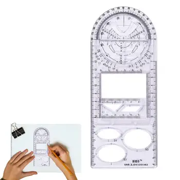 Математическая линейка для рисования Инструмент для геометрического черчения для студента Архитектора Дизайнера Измерительные линейки для черчения Подарок для студента