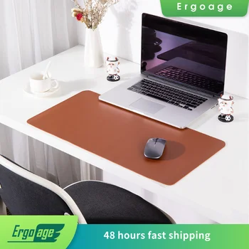 Ergoage Настольный коврик большого размера, компьютерная клавиатура, коврик для стола из высококачественной кожи ПВХ, игровой коврик, водонепроницаемый для домашнего использования в офисе.