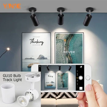 Точечная светодиодная лампа GU10, Сменный светильник, Регулируемый потолочный прожектор, рельсовый светильник для магазина одежды, галереи, дома, лофта