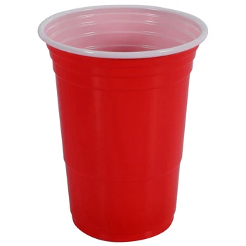 250шт 450 мл Красный одноразовый пластиковый стаканчик для вечеринки, бар, ресторан, Товары для дома, Предметы домашнего обихода
