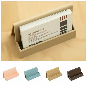 Наклонный держатель для визитных карточек Простой пластиковый Прочный Органайзер для карточек Нескользящий настольный ящик для хранения в холле