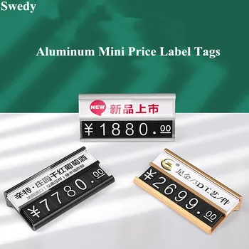 Регулируемая алюминиевая стойка с цифрами и металлическим основанием, Ценник, подставка для карточек, цифровой ценник в виде куба