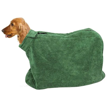Быстросохнущий халат для собак, полотенце для кошек, банный халат, впитывающее полотенце из мягкого волокна для больших и средних домашних собак