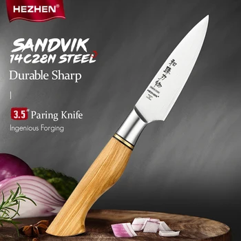 ХЭЧЖЭНЬ 3,5-дюймовый нож для очистки овощей Японские кухонные ножи для мяса Кухонный нож из нержавеющей стали Супер острый