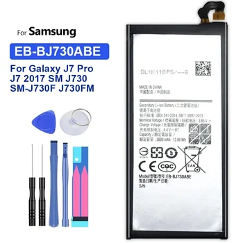 Сменный Аккумулятор для Samsung Galaxy J7 Pro 2017, EB-BJ730ABE, 3600 мА/ч, J730, SM-J730F, J730FM, Мобильный Телефон + Инструменты