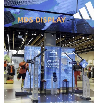 окно прозрачное 3d программируемая рекламная двухсторонняя подставка для светодиодного дисплея прозрачный цифровой светодиодный плакат lcd прозрачный