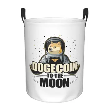 Dogecoin To The Moon Корзина для белья Складная Биткоин Крипто Блокчейн BTC Корзина для хранения игрушек для одежды для детской