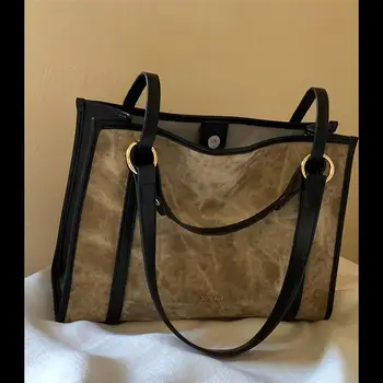 Женская ручная сумка-тоут, новая женская сумка через плечо с красочным принтом света и тени, большая вместительная сумка через плечо для поездок на работу VIP