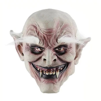 Маска призрака Маскарадная вечеринка Хэллоуин Белые брови латексная маска зомби ужасов праздничный подарок реквизит