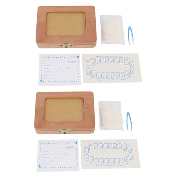 2 коробки на память о зубах, коробка для молочных зубов, набор органайзеров для хранения молочных зубов, коллекция зубов с фоторамкой для хранения в памяти.