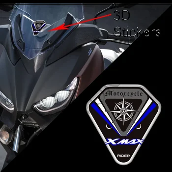 Скутеры Лобовое стекло Ветрозащитный экран Эмблема Наклейки с логотипом Наклейки для Yamaha X-max Xmax X Max 125 250 300 400