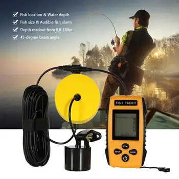 1 Комплект эхолота Беспроводной антикоррозийный Полезный инструмент для спортивной рыбалки с цифровым дисплеем