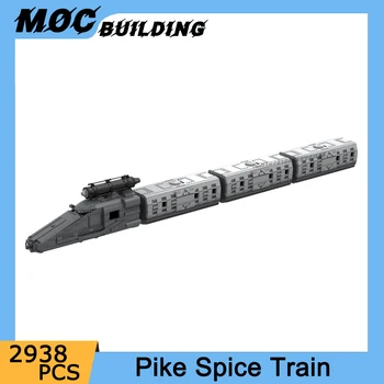 MOC City Pike Spice Train Модель Строительных блоков Мини-масштаб Технические Идеи Транспортные Средства Коллекция собранных своими руками Кирпичей Игрушки Подарки