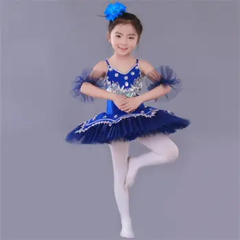 Балетная пачка для девочек, детская балетная юбка, платье балерины для танцевального представления с маленьким лебедем, профессиональное платье