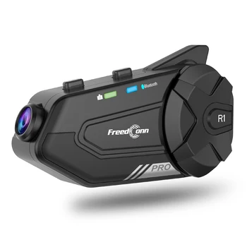 FreedConn 2K WIFI шлем bluetooth гарнитура Видеомагнитофон Intercomunicador камера для мотоциклетного шлема R1 Pro