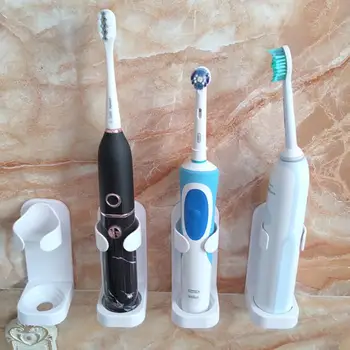 Настенные держатели для электрических зубных щеток, креативный бесследный держатель для зубных щеток, компактная подставка, аксессуары для ванной комнаты