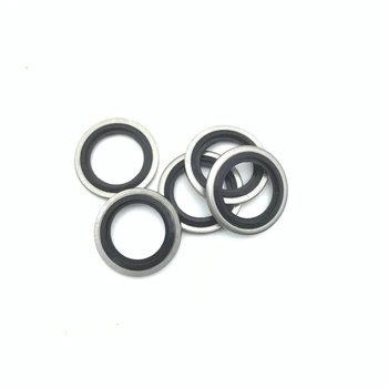 Углеродистая сталь и Нержавеющая сталь + Резина FKM British Прокладки для Сливной пробки Масла Уплотнительное кольцо Комбинированные прокладки G1 /8 ~ G2 Уплотнительное кольцо