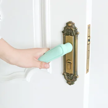 5-цветная силиконовая крышка дверной ручки, защищающая от столкновений, без статических помех, защитная ручка для ребенка, защитные чехлы для стен спальни, гостиной.