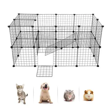 Самый продаваемый комбинированный забор для домашних животных, железный столб для забора, маленький питомец, собака среднего размера, клетка для кошки Тедди Фаду, питомник.