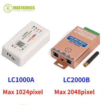 Бесплатная Доставка LC1000A/LC2000B DC5-24V WiFi SPI Музыкальный Контроллер APP Control Для WS2811 WS2812B RGB LED Pixel Strip Lights