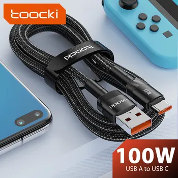 Toocki6a USB Type C Кабель Для Huawei Honor 100 Вт/66 Вт Зарядное Устройство Для Быстрой Зарядки USB C Кабель для Передачи данных Xiaomi Poco Oneplus Samsung