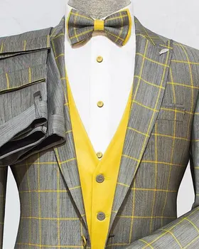 Мужской костюм, простой деловой элегантный модный костюм джентльмена, тонкий костюм из 2 предметов (пиджак + брюки), высококлассный бренд, официальные деловые мужчины