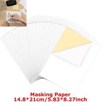 50 листов Маскировочной бумаги с возможностью перемещения Клейких Листов с Низкой Липкостью для создания Многослойных Позиционирующих Штампов 