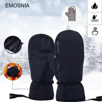 Модная удобная плюшевая варежка, водонепроницаемый сенсорный экран, Износостойкая нескользящая сумка на молнии, теплая перчатка для сноубординга