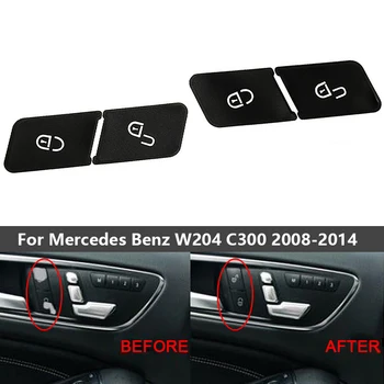 Замена кнопки разблокировки дверного замка автомобиля, наклейки для отделки крышки для Mercedes Benz W204 C300 2008-2014