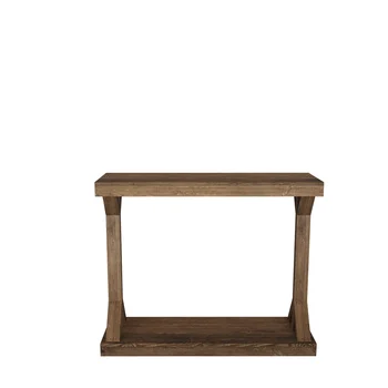 Небольшой консольный столик для прихожей с колючкой в деревенском стиле, коричневый