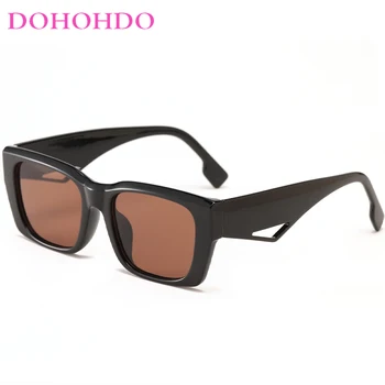 Мужские солнцезащитные очки DOHOHDO квадратного желеобразного цвета в стиле ретро классических зелено-оранжевых оттенков UV400, женские брендовые дизайнерские солнцезащитные очки Gafas de sol