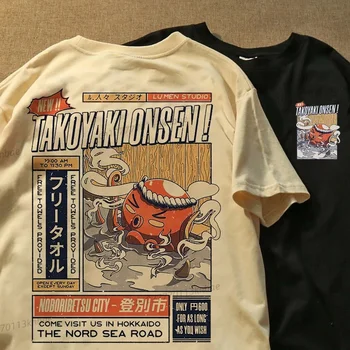 Винтажные Японские футболки с забавным рисунком Кандзи, одежда Kawaii, Уличная одежда, топы цвета Хаки Оверсайз, Лето 2022, Большие размеры, 2XL, Harajuku