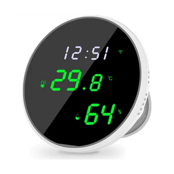Комнатный термометр WiFi, гигрометр в помещении: интеллектуальный монитор температуры и влажности со светодиодной подсветкой