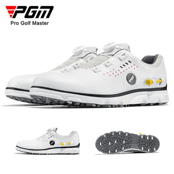 Мужская противоскользящая водонепроницаемая спортивная обувь PGM Golf С ручкой, быстрая шнуровка, прочная, мягкая, удобная при ходьбе, специальная конструкция, можно носить футболки