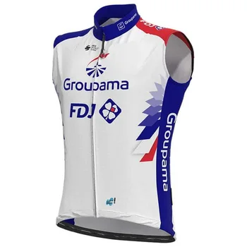 2021 GROUPAMA FDJ Team Синий летний жилет для велоспорта без рукавов Mtb Одежда для велоспорта Maillot Ciclismo Велосипедная одежда