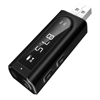 Приемник-передатчик USB Bluetooth с ЖК-экраном, адаптер Bluetooth 5.0 3-В-1 для ПК, телевизора, проводной колонки, наушников