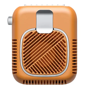 Портативный персональный подвесной вентилятор на поясе с подзарядкой на 10000 мАч Бесшумный носимый электрический вентилятор Ручной кондиционер Оранжевый