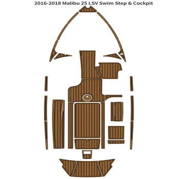 Качественная плавательная платформа Malibu 25 LSV 2016-2018, коврик для кокпита, лодка из вспененного ЭВА, пол из тикового дерева