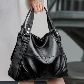 Женские кожаные сумки класса люкс, модные винтажные сумки-тоут, дизайнерская женская сумка через плечо для женщин, сумка через плечо, основной мешок