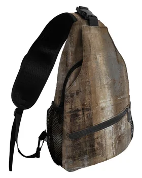 Картина маслом, абстрактные геометрические коричневые нагрудные сумки для женщин, мужчин, водонепроницаемые сумки-мессенджеры, дорожная спортивная сумка через плечо на одно плечо