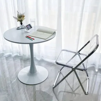 Маленькие Круглые обеденные столы Простой стол для переговоров, кофейня с чаем с молоком, Балконный стол, мебель для столовой