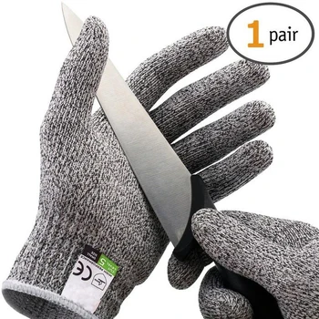 Защитные перчатки для защиты от порезов с подкладкой из HPPE, устойчивые к порезам, защитные рабочие перчатки